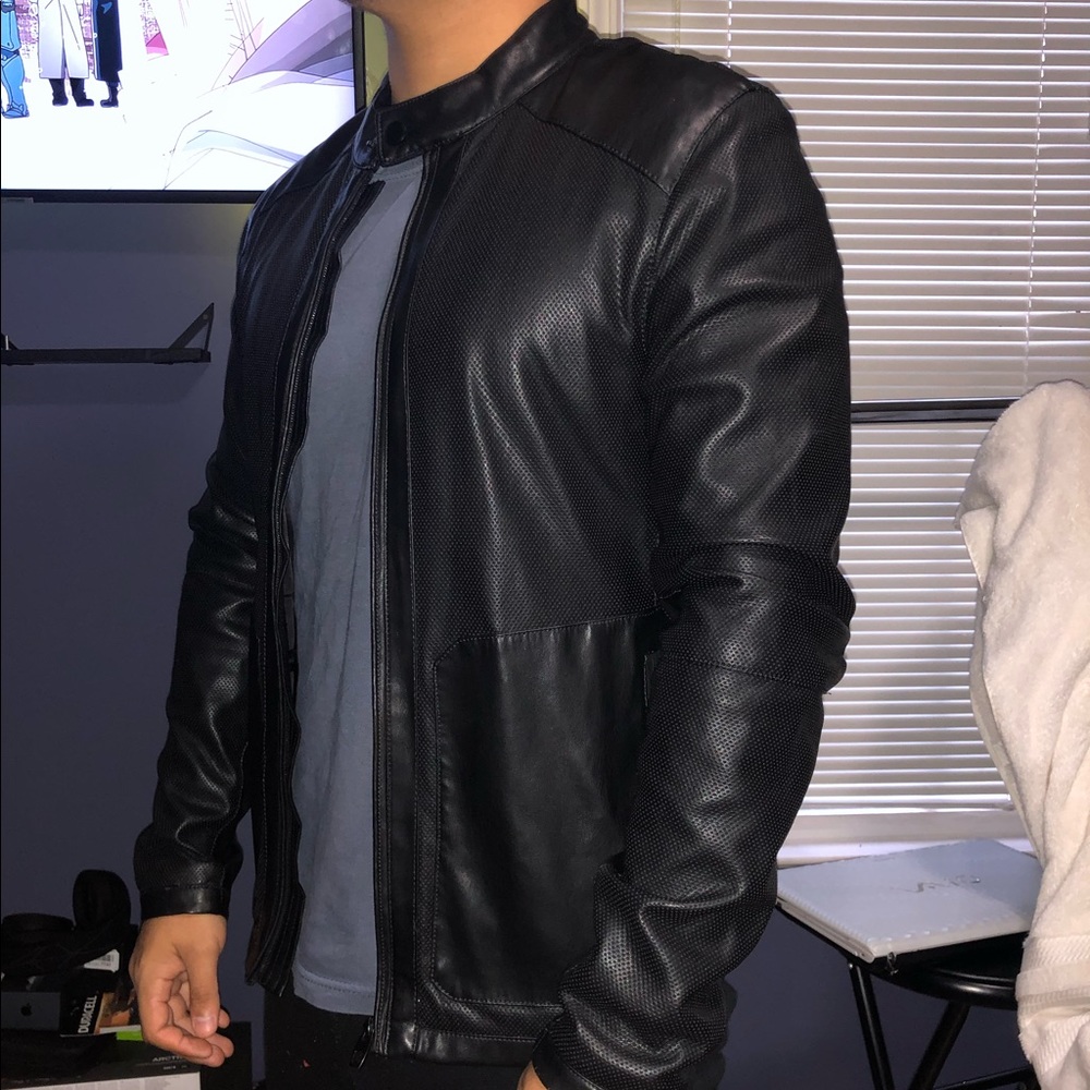 Zara Slim Faux Leather Jacket